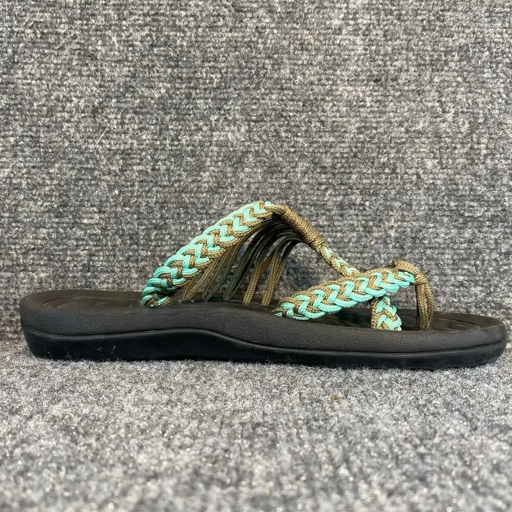 Megnya Womens Walking Sandals Braided Rope Straps Arch Support Casual Shoes 8